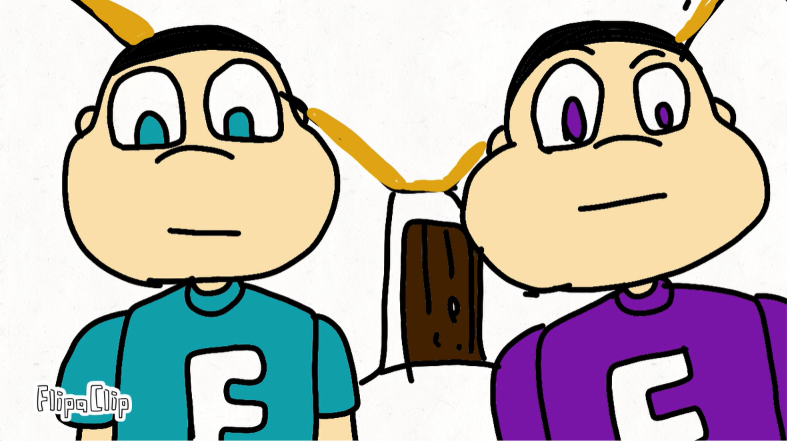 Eliobe e Elioebe, personagens do canal, lado a lado